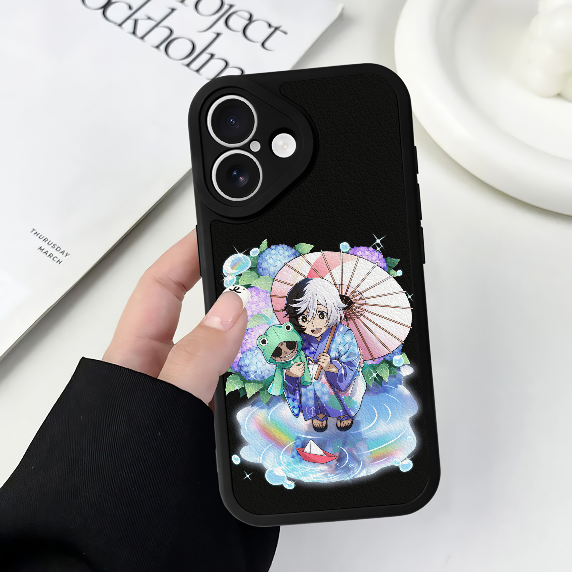 （画像用） 文豪ストレイドッグス Bungo Stray Dogs 【iPhone 16シリーズ対応】シリコンスマホケース（レザー調） 材質：シリコン